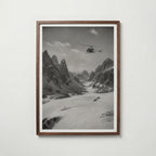 Helicopter Over the Dolomites Poster
