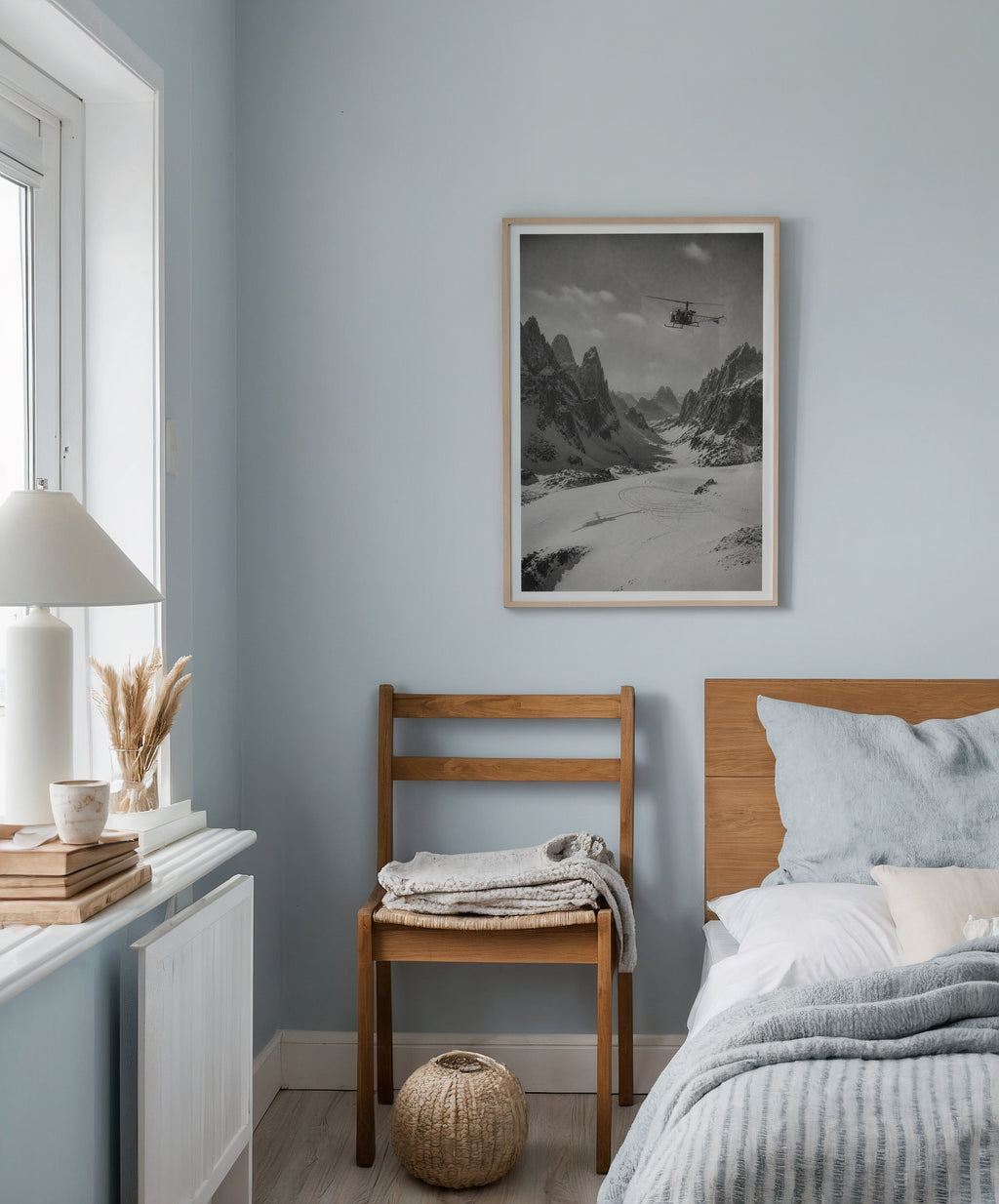 Helicopter Over the Dolomites Poster