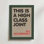 High Class Joint – stilfullt konsttryck från Bozetto, tryckt på matt finpapper i hög tryckkvalitet