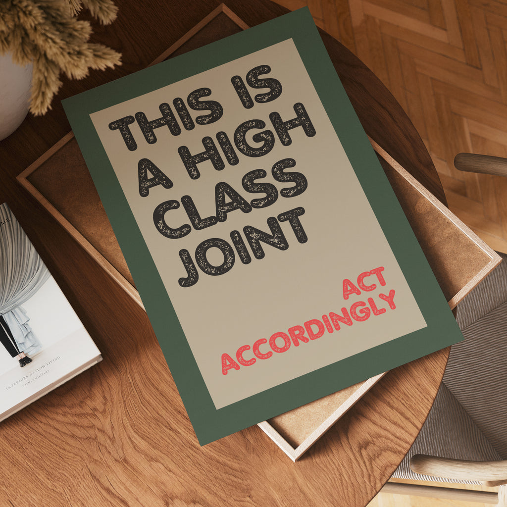 High Class Joint poster visad rakt fram – Bozetto affisch i hög tryckkvalitet i hög tryckkvalitet