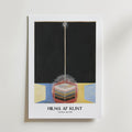 Mockup av Hilma af Klint The Dove No.3 affisch på vägg – köp enkelt hos Bozetto i hög kvalitet
