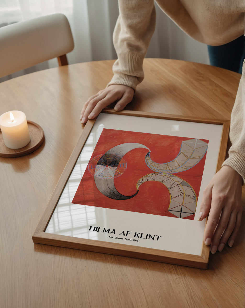 Hilma af Klint The Swan No.9 – stilfullt konsttryck från Bozetto, tryckt på matt finpapper