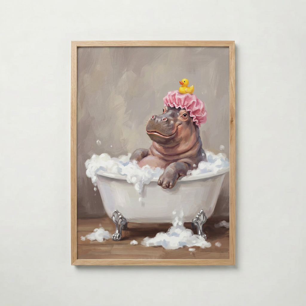 Hippo Bubble Bath Poster – ekram