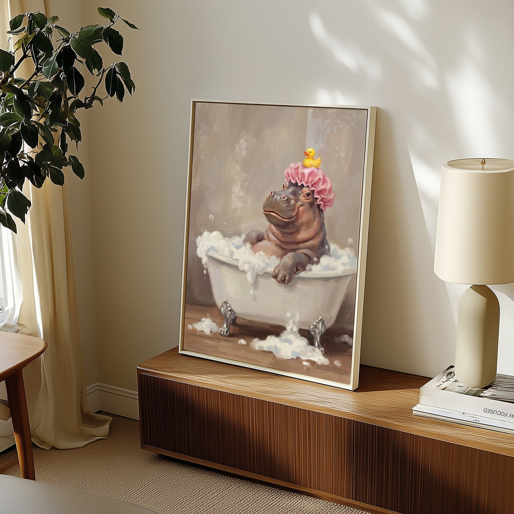 Hippo Bubble Bath Poster – i rum 5