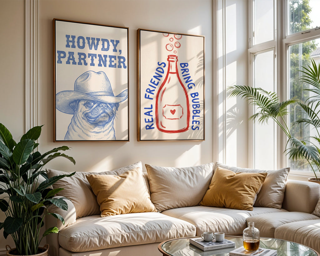 Howdy Partner Poster – två posters i rum 2