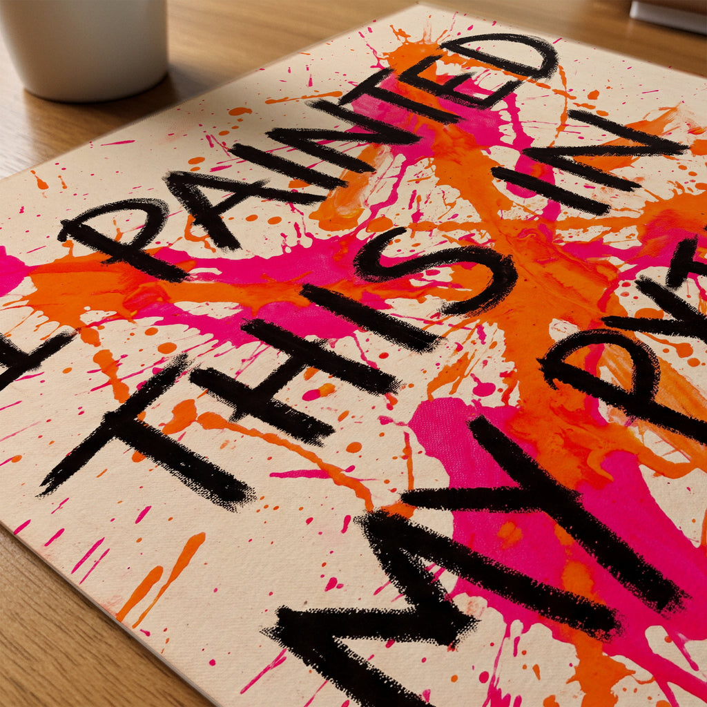 Painted in Pyjamas Poster – närbild på papper