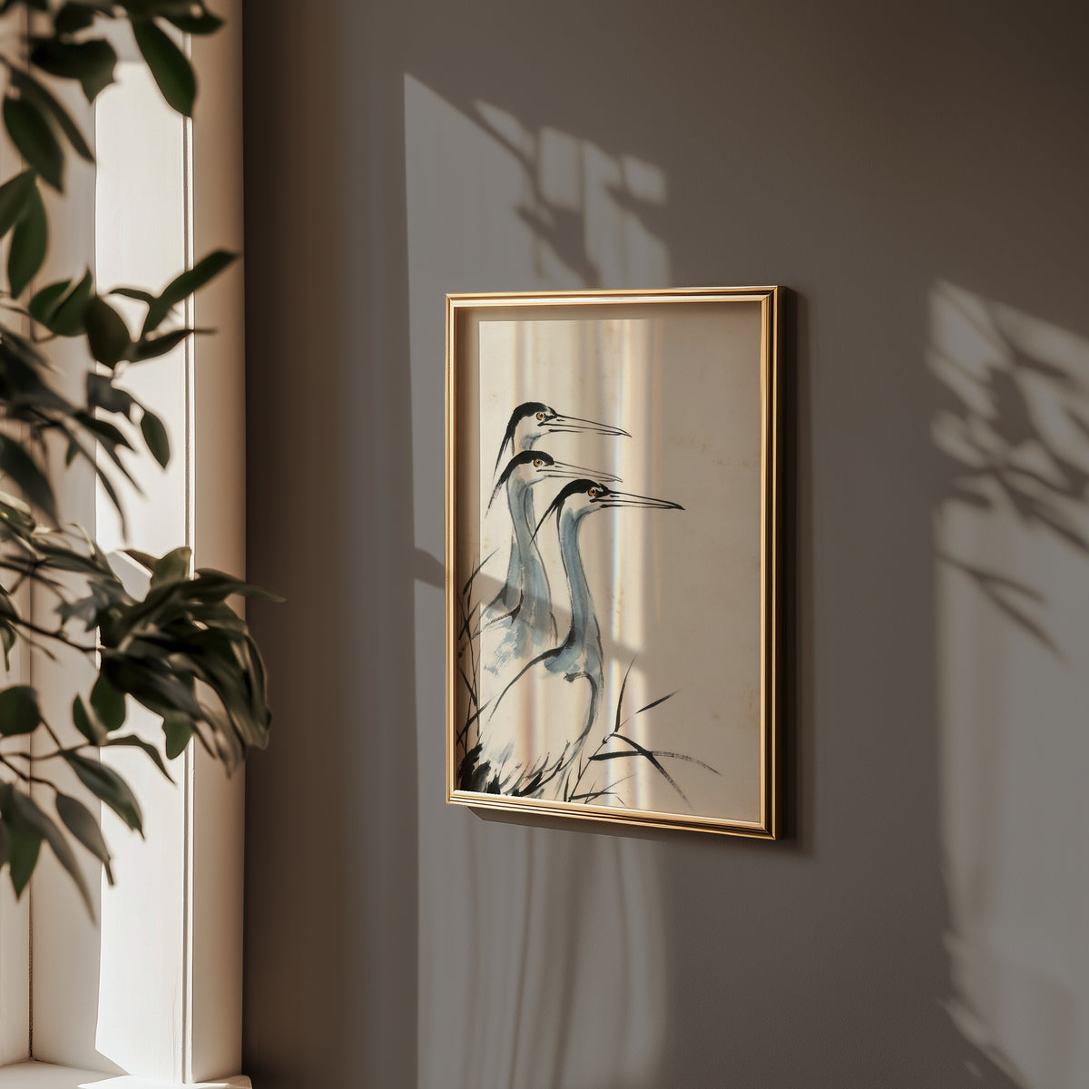 Ink Herons Poster i rum