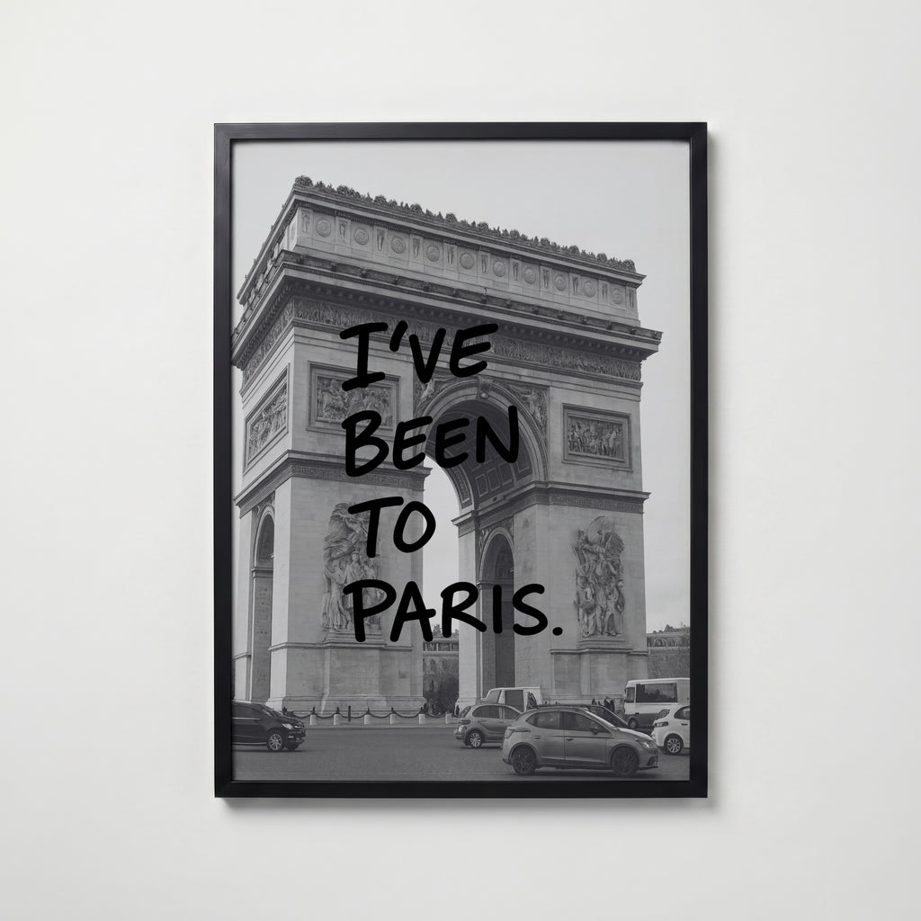 Been To Paris Poster – svart ram