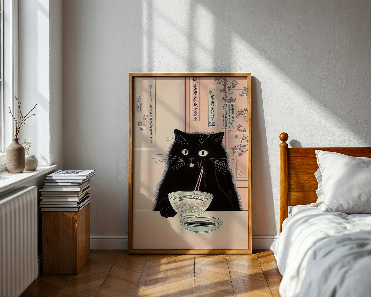 Midnight Cat Ramen Poster
