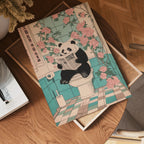 Väggmockup av Morning Routine Panda affisch på ljus vägg – Bozetto konsttryck – nr 4