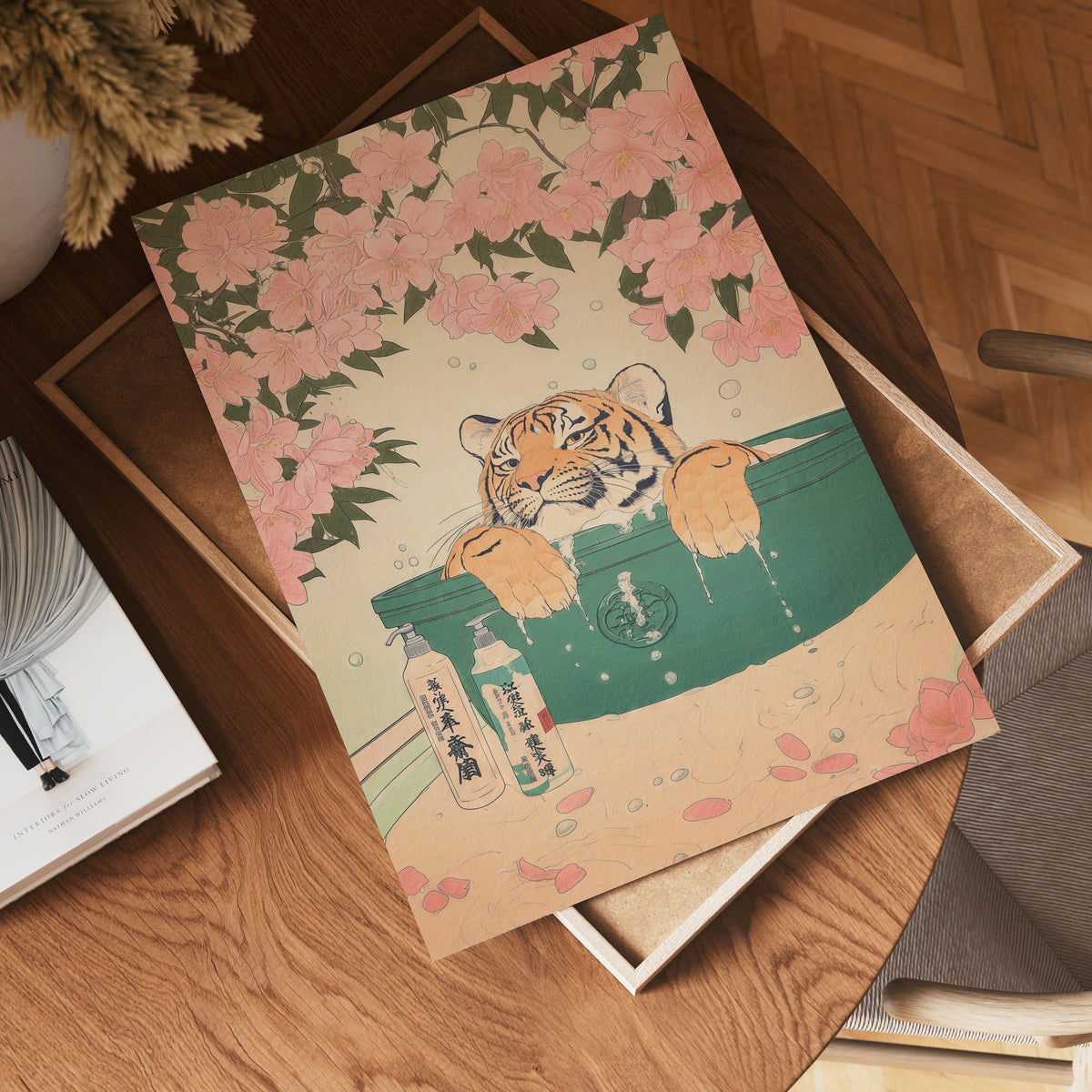 Mockup för Zen Tiger – se hur affischen ser ut inramad på din vägg, Bozetto i hög tryckkvalitet