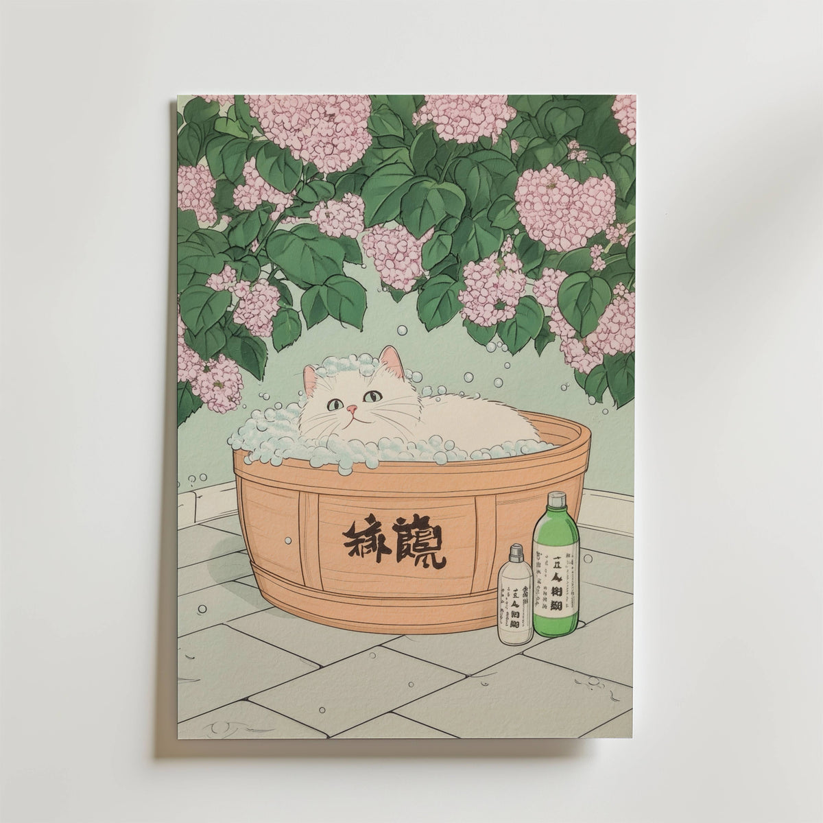 Bundle 2-pack Blossom Bath Moments visualiserad i interiör – postercollection hos Bozetto