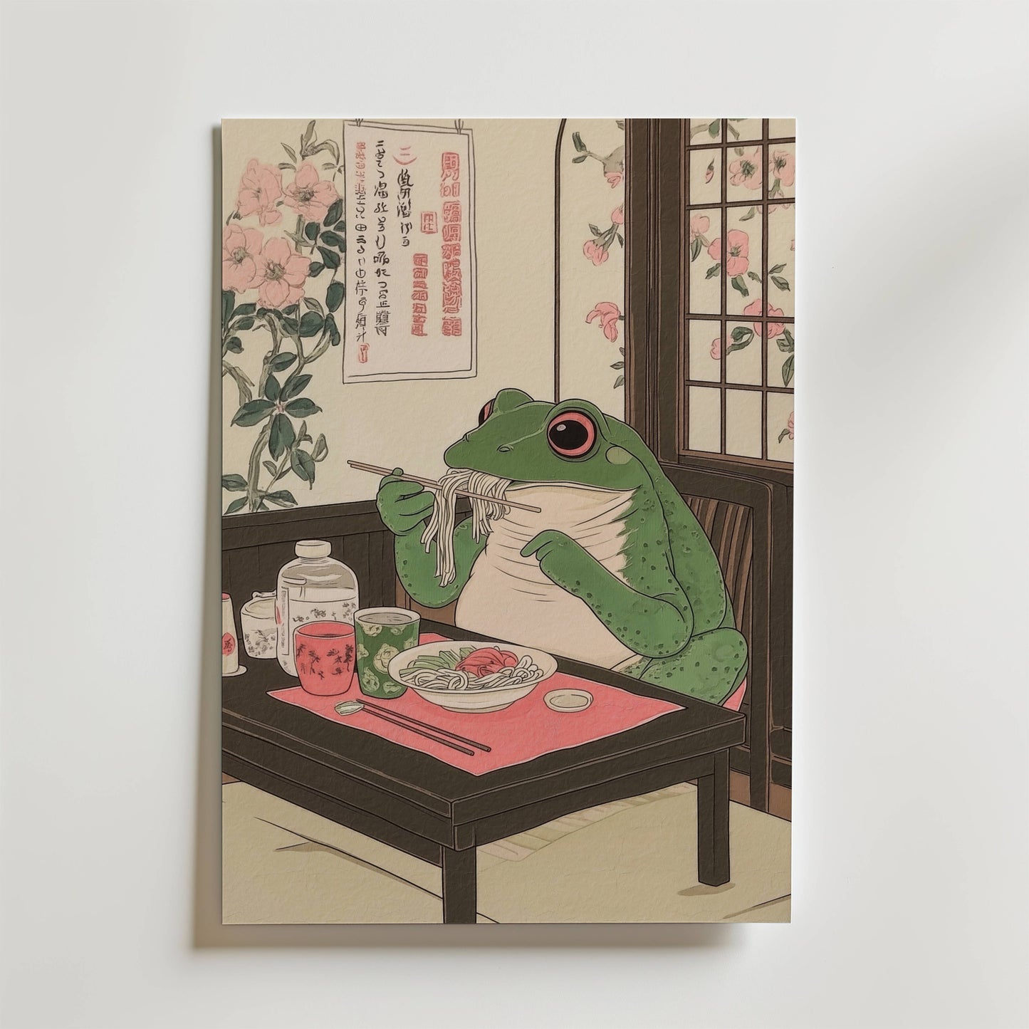 Ramen Frog Poster