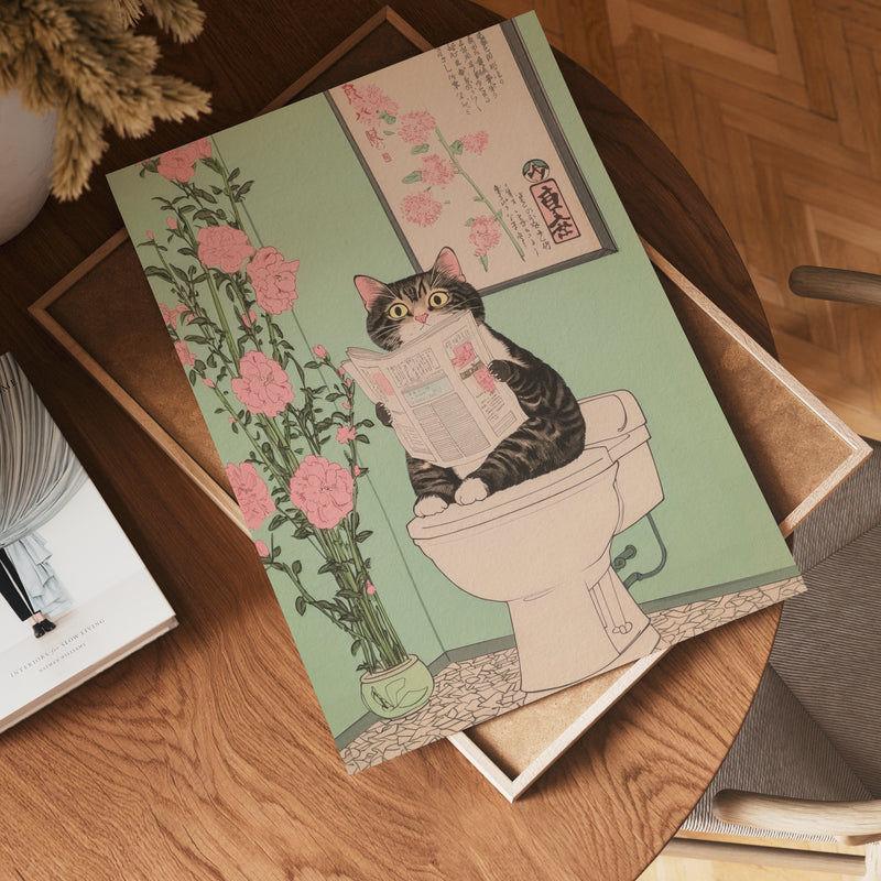 Toilet Cat Poster