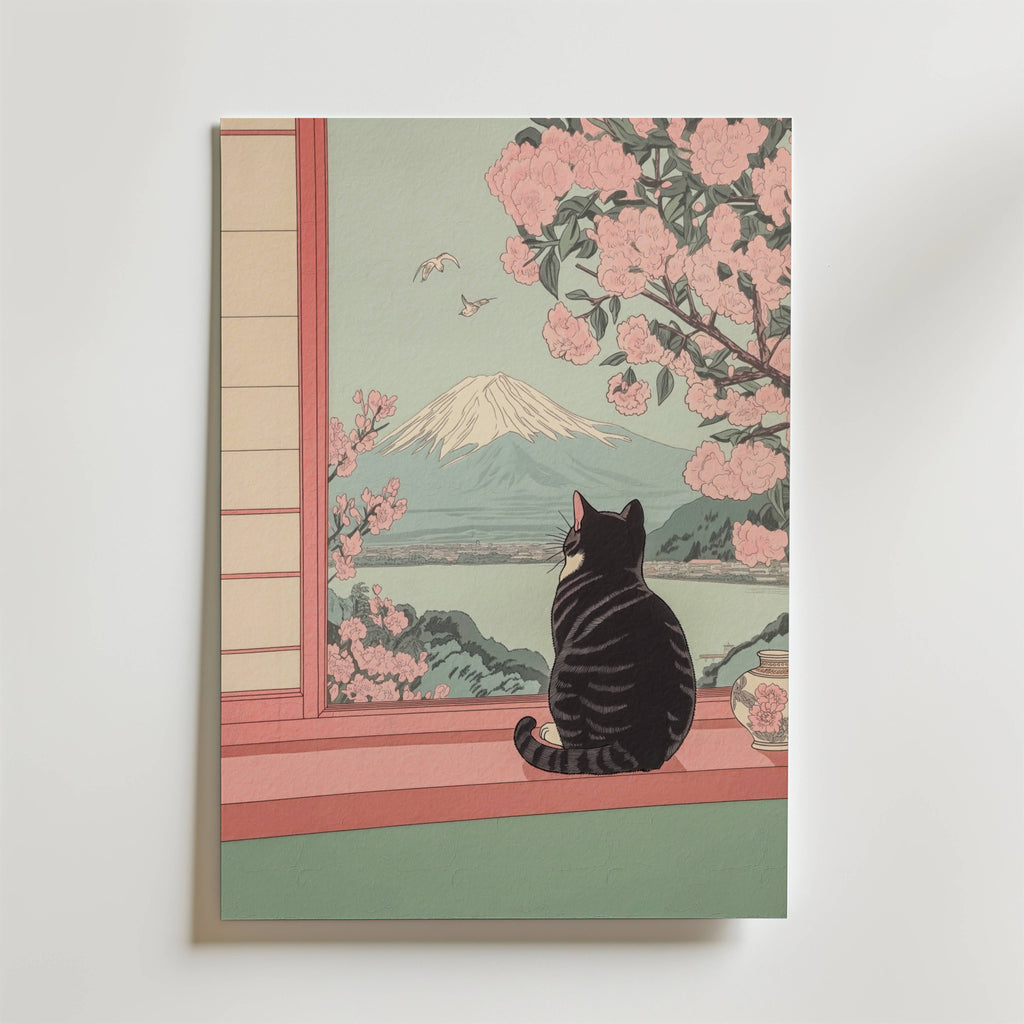 Bundle 2-pack Tranquil Tea View visualiserad i interiör – postercollection hos Bozetto