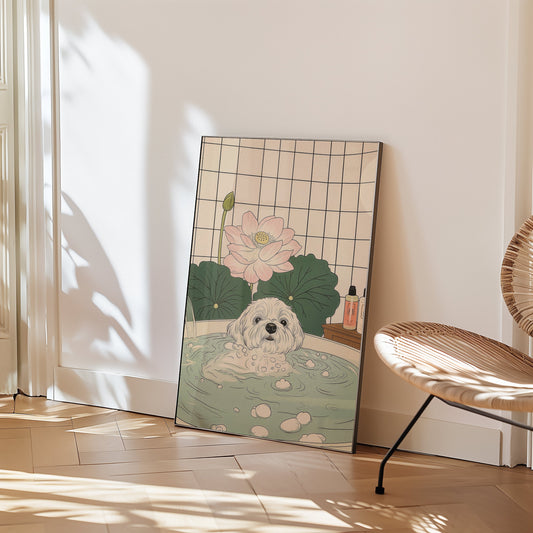 Peaceful Pup Moment Poster