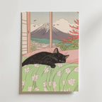 Mockup av Black Cat Morning affisch på vägg – köp enkelt hos Bozetto i hög kvalitet