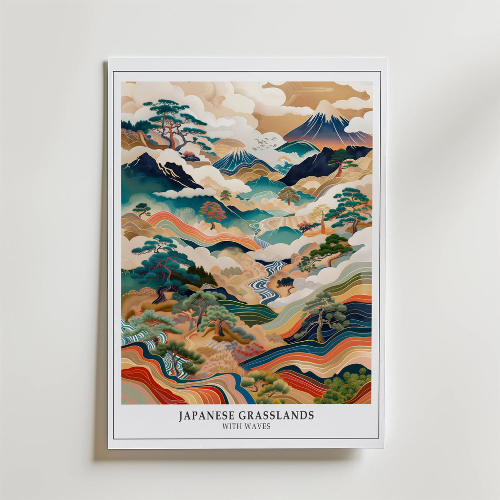 Japanese Grassland – stilfullt konsttryck från Bozetto, tryckt på matt finpapper