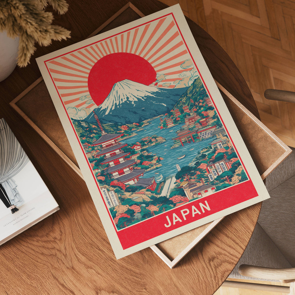 Japanese Red Sun poster visad rakt fram – Bozetto affisch i hög tryckkvalitet i hög tryckkvalitet