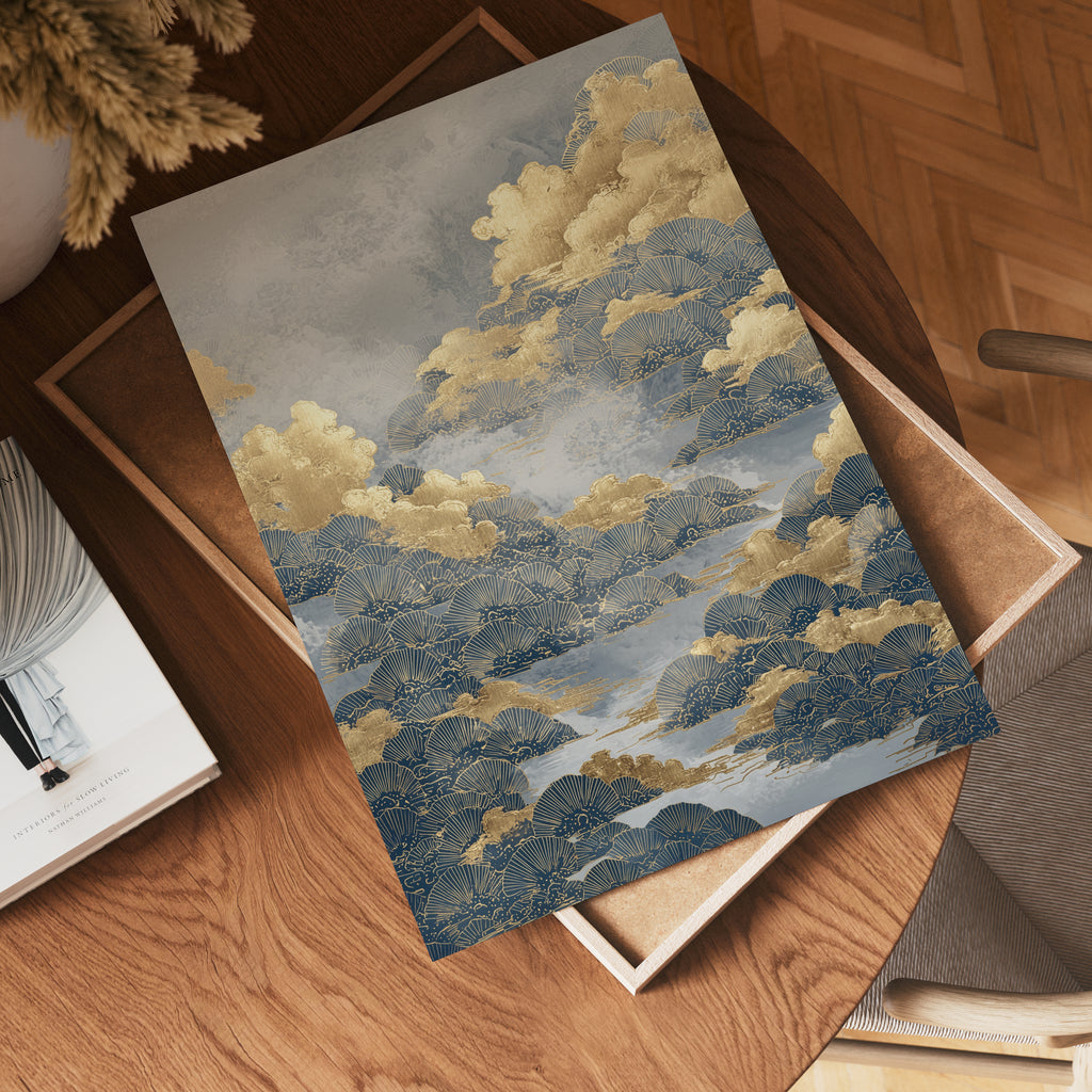Golden Cloud Tides poster visad rakt fram – Bozetto affisch i hög tryckkvalitet i hög tryckkvalitet