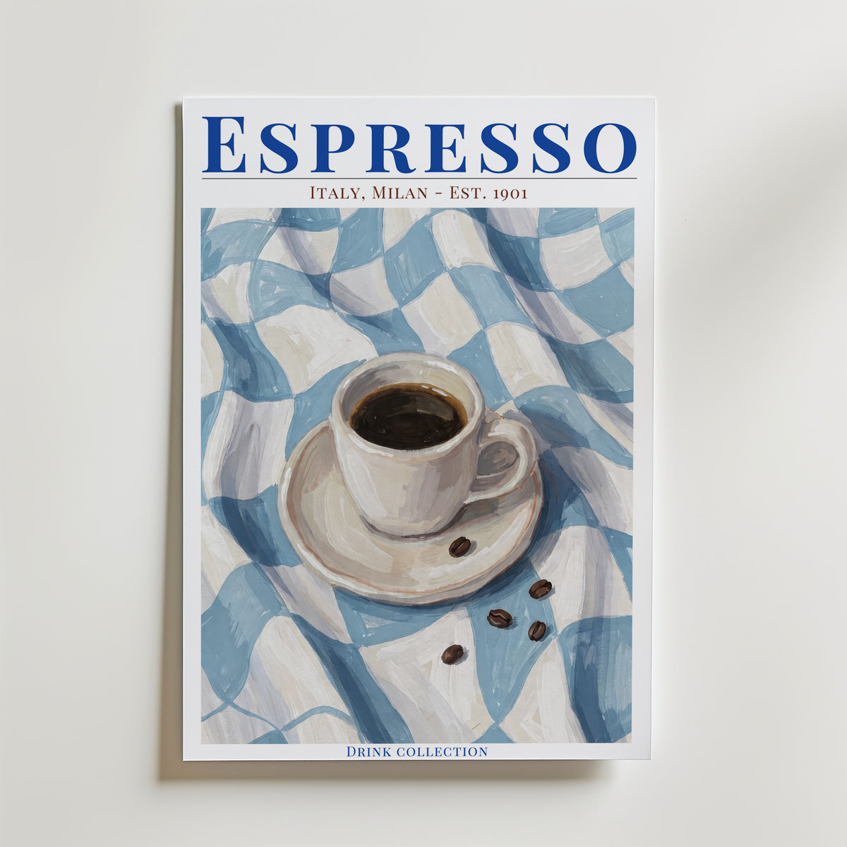 Espresso – stilfullt konsttryck från Bozetto, tryckt på matt finpapper i hög tryckkvalitet