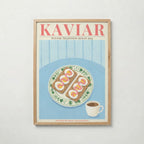 Kaviar Knäckebröd och Ägg – affisch med stilfullt motiv från Bozetto i hög kvalitet