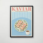 Kaviar Knäckebröd och Ägg poster visad rakt fram – Bozetto affisch i hög tryckkvalitet