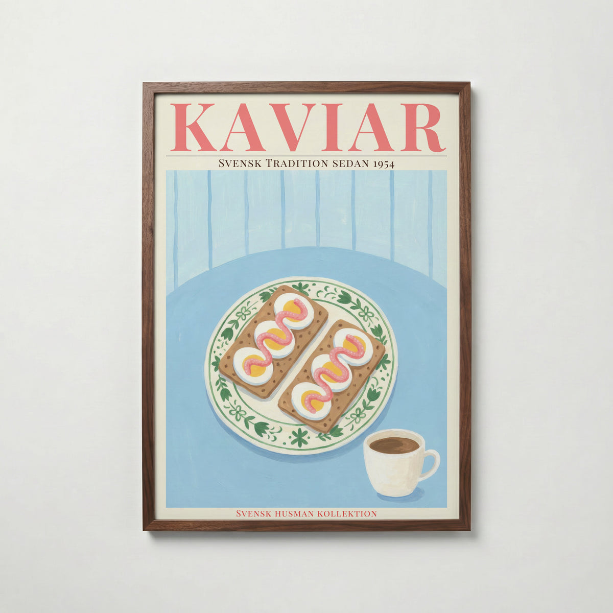 Kaviar Knäckebröd och Ägg – köp enkelt hos Bozetto konsttryck i hög kvalitet i hög kvalitet