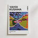 Yayoi Kusama Distant Love – stilfullt konsttryck från Bozetto, tryckt på matt finpapper