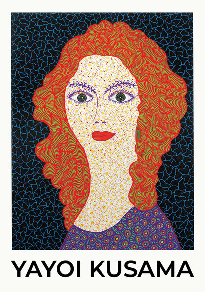 Yayoi Kusama Electric Face Poster