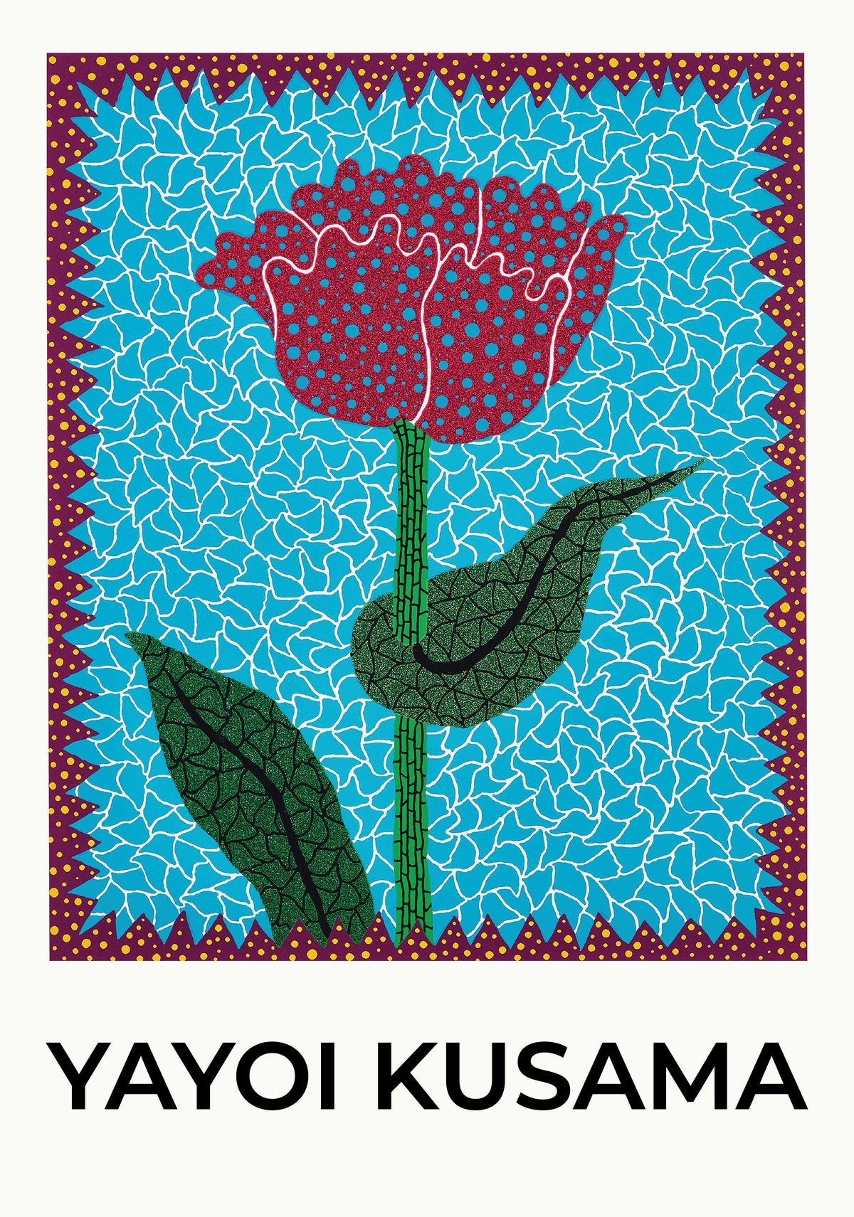 Yayoi Kusama Flower Pulse poster visad rakt fram – Bozetto affisch i hög tryckkvalitet