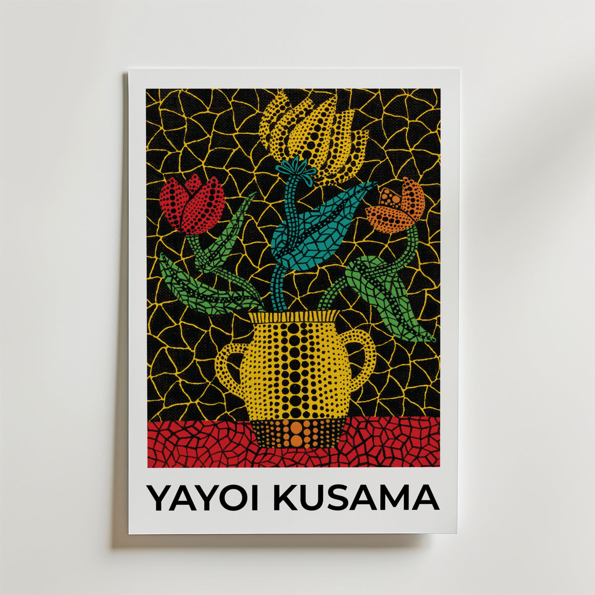 Yayoi Kusama Pattern Botanist – stilfullt konsttryck från Bozetto, tryckt på matt finpapper
