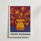 Yayoi Kusama Bloom Mosaic – stilfullt konsttryck från Bozetto, tryckt på matt finpapper