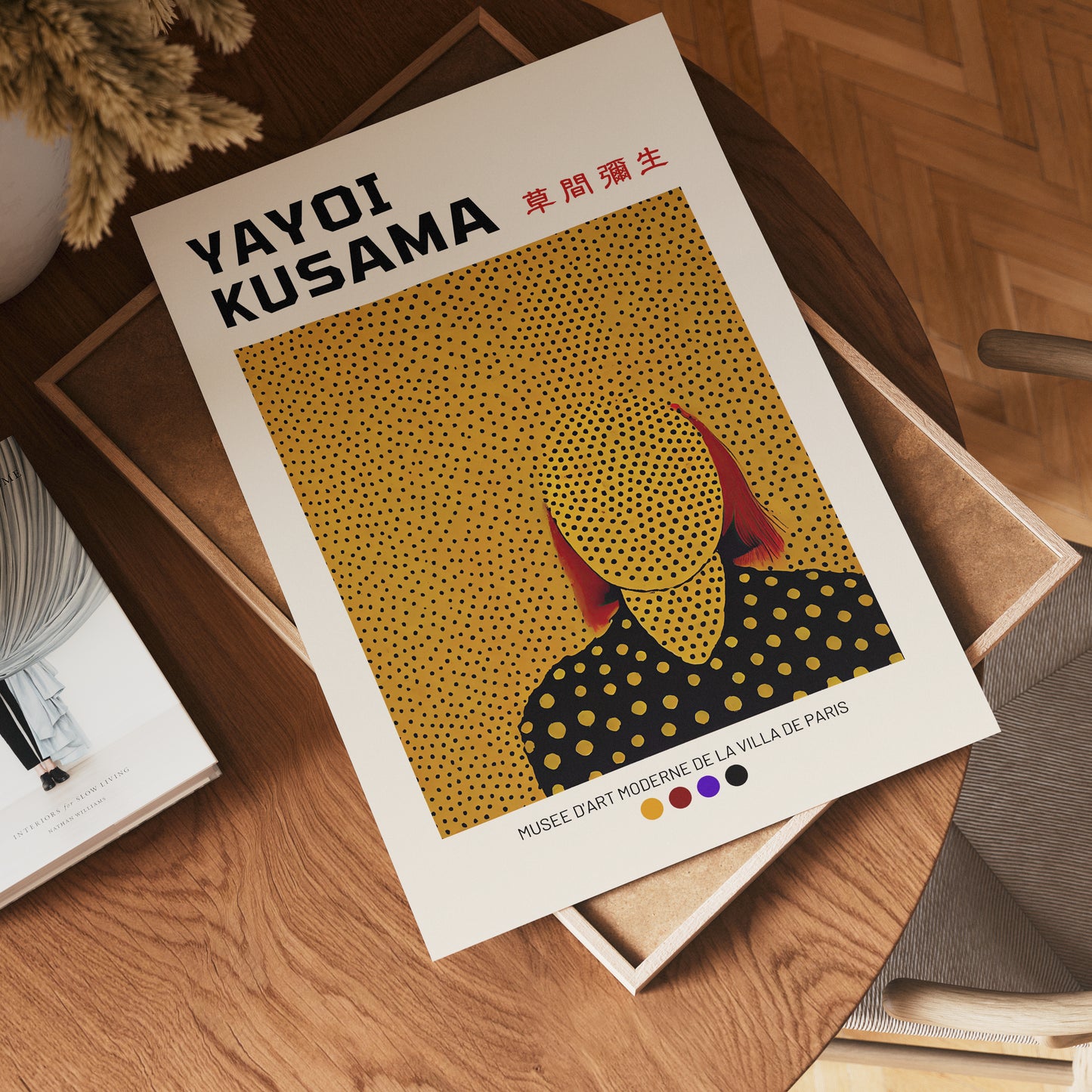 Yayoi Kusama Abstract Face Poster