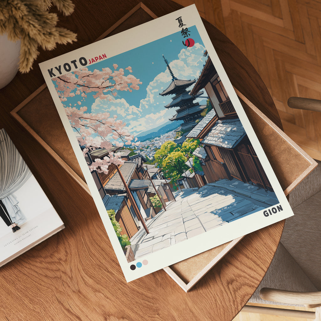 Kyoto Japan poster visad rakt fram – Bozetto affisch i hög tryckkvalitet i hög tryckkvalitet