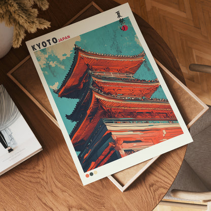 Kyoto Skyline Pagoda Poster
