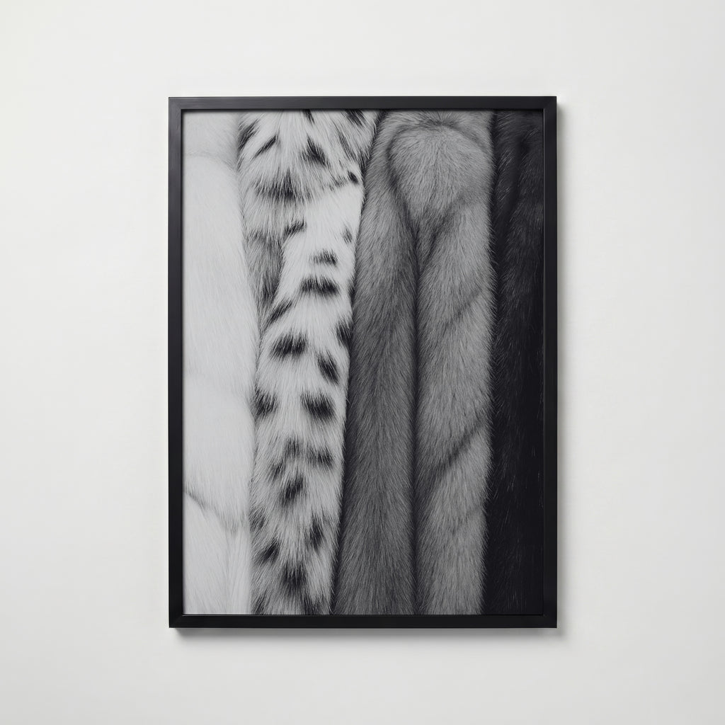 Soft Pelt Layers Poster – svart ram