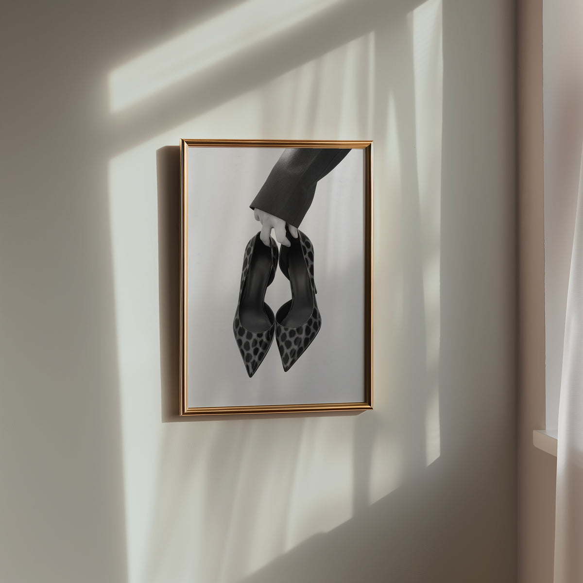 Carried Leopard Pumps Poster – i rum 1
