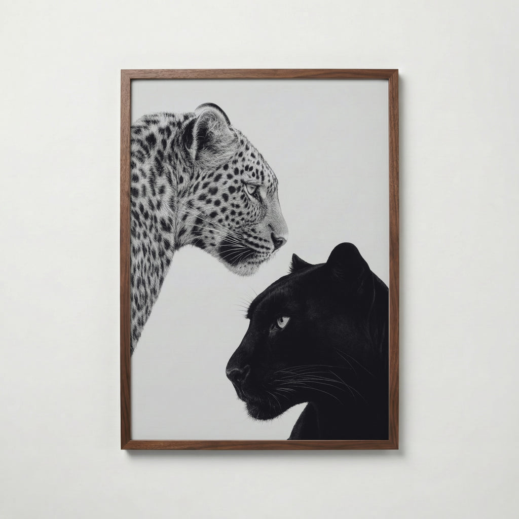 Leopard Meets Panther Poster – valnötsram