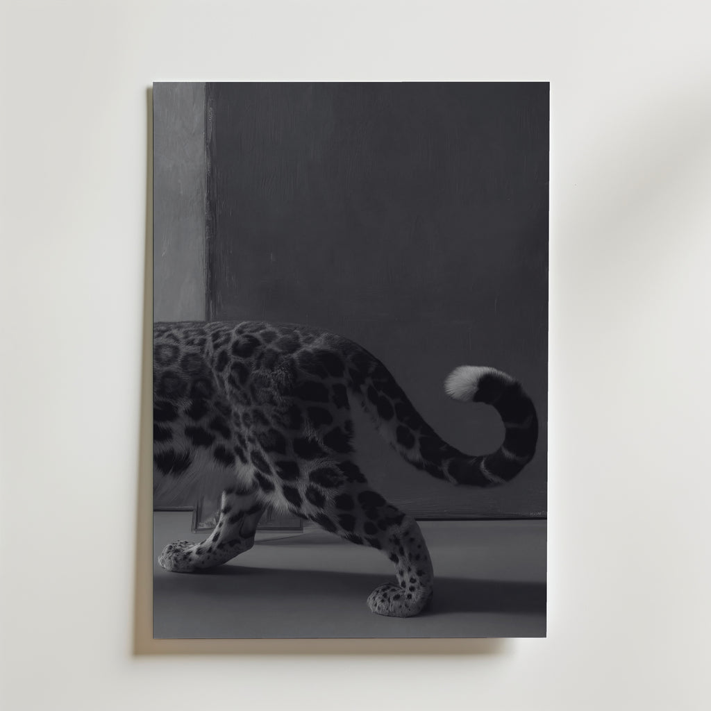 Leopard In Stride Poster – canvas utan passepartout