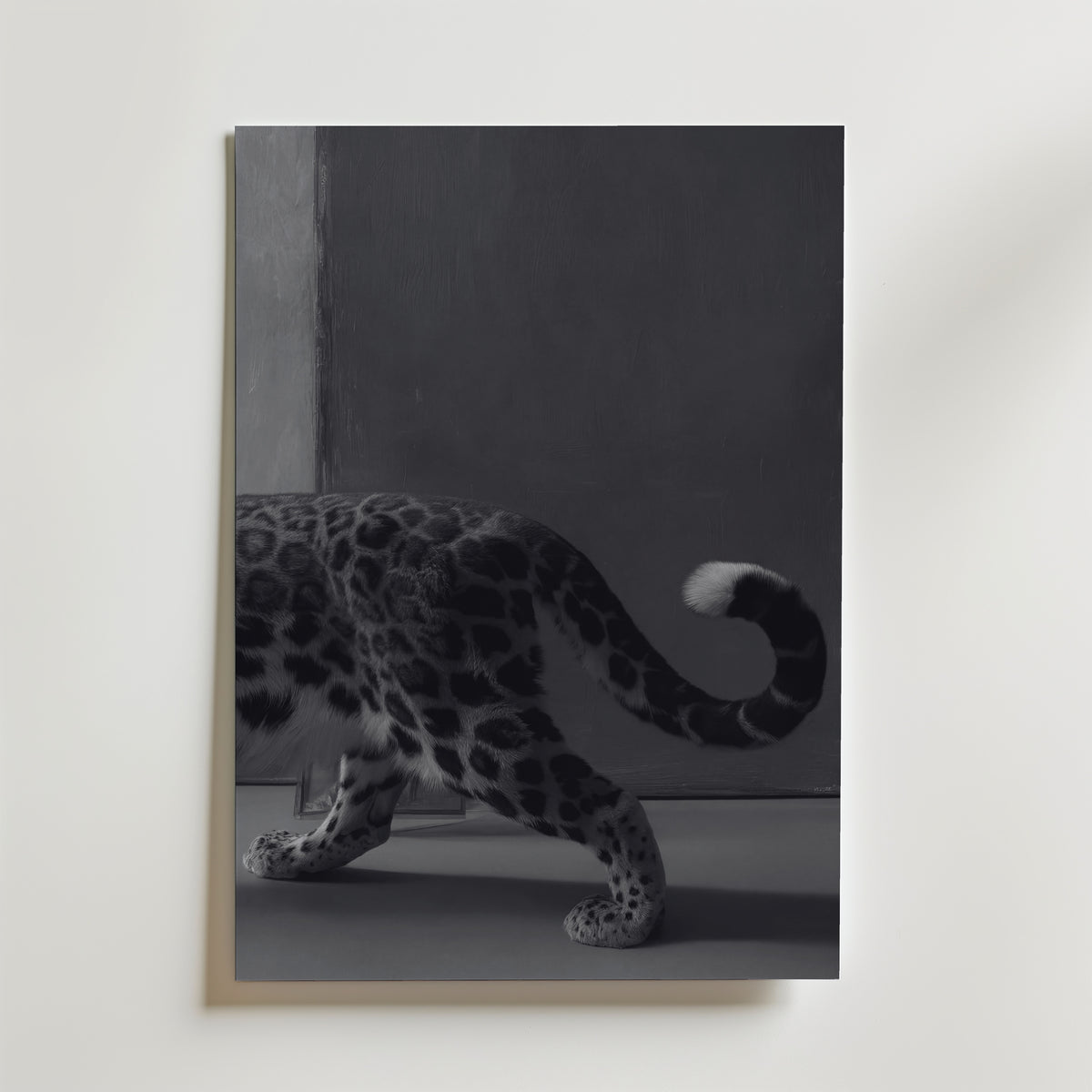 Leopard In Stride Poster – canvas utan passepartout