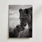 Lioness and Cub Poster – canvas utan passepartout