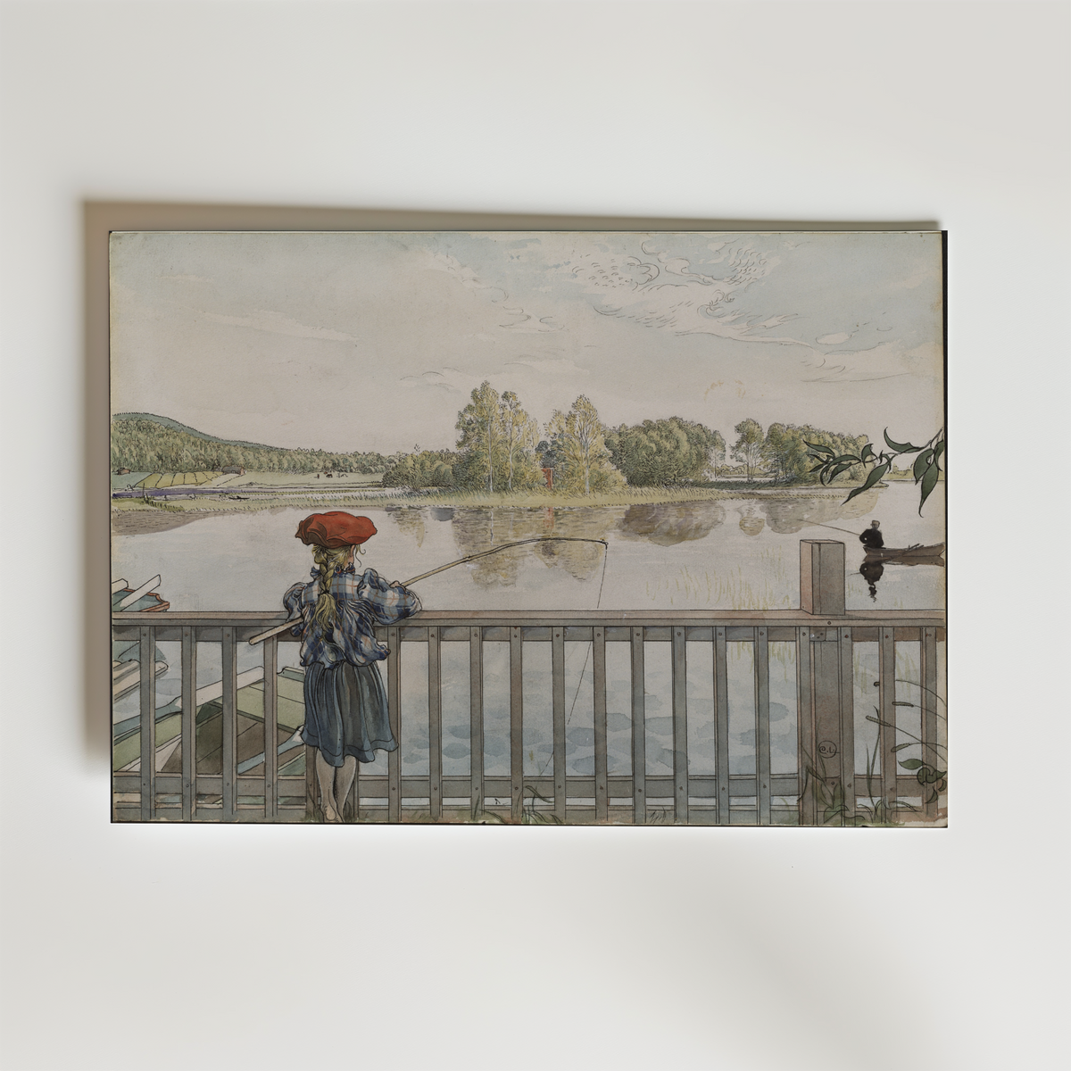 Carl Larsson Lisbeth Angling – stilfullt konsttryck från Bozetto, tryckt på matt finpapper