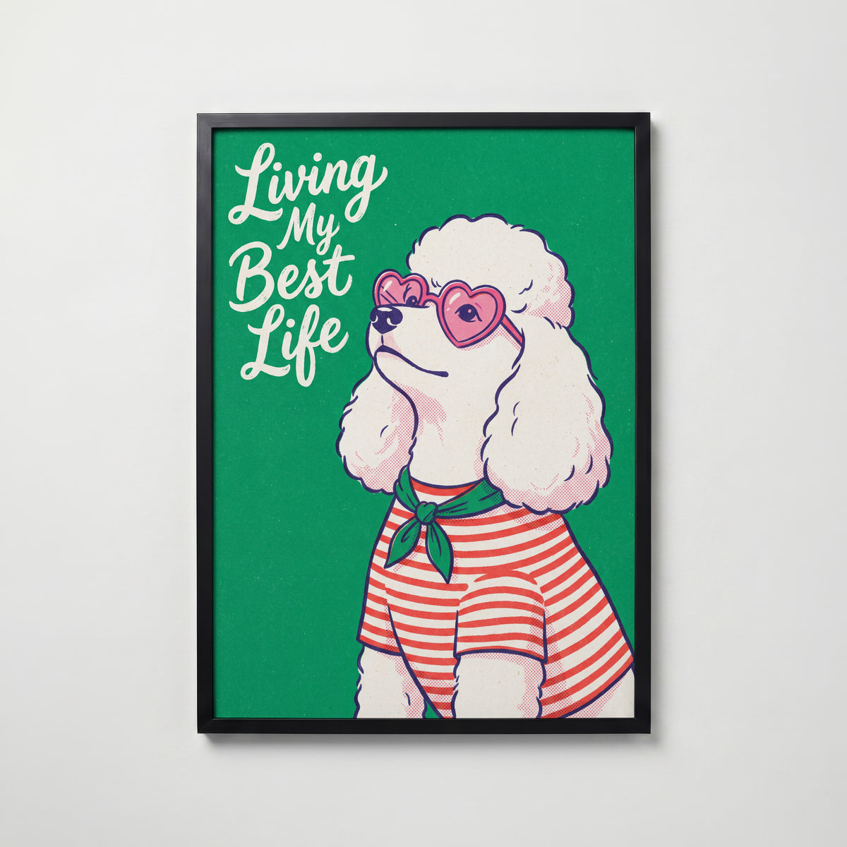 Living My Best Life Poster – svart ram