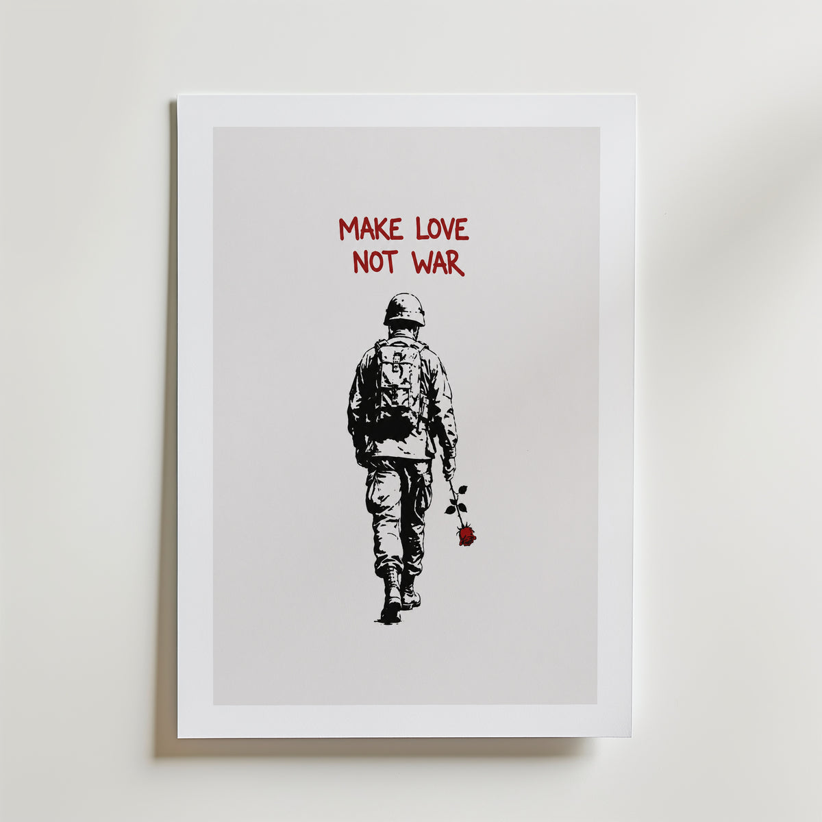 Love Not War Poster – med passepartout