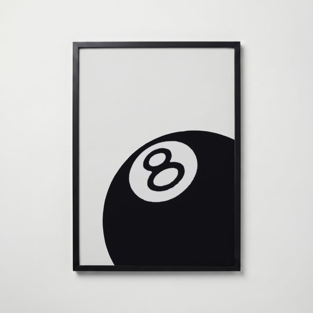 Black Eight Ball Poster – svart ram