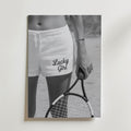 Lucky Girl Tennis Poster – canvas utan passepartout