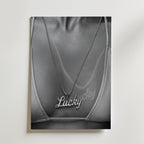 Silver Lucky Pendant Poster – canvas utan passepartout