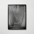 Silver Lucky Pendant Poster – svart ram