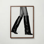 Sleek Leather Boots Poster – valnötsram